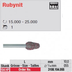 Fraise Rubynit cône bout arrondi - 3108.104.055