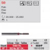 Fraise diamantée dans la masse cylindre bout plat (grain fin) - 5024HP