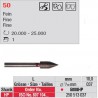 Fraise diamantée dans la masse grenade (grain fin) - 5008HP