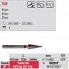 Fraise diamantée dans la masse cône pointu (grain fin) - 5022HP