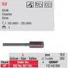 Fraise diamantée dans la masse cylindre bout plat (gros grain) - 5206HP