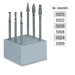 Set de fraisage diamantés dans la masse (grain fin) - 5000SO