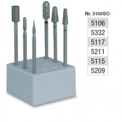 Set de fraisage diamantés dans la masse (grains divers) - 5100SO