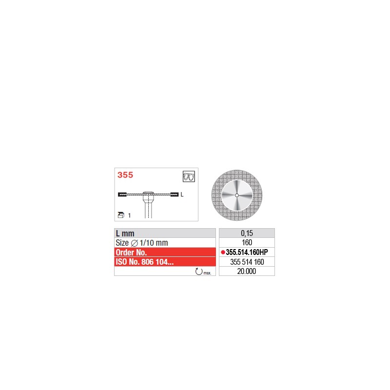 Disque diamanté SUPERFLEX (fin) - 355.514.160HP