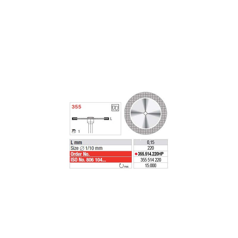 Disque diamanté SUPERFLEX (fin) - 355.514.220HP