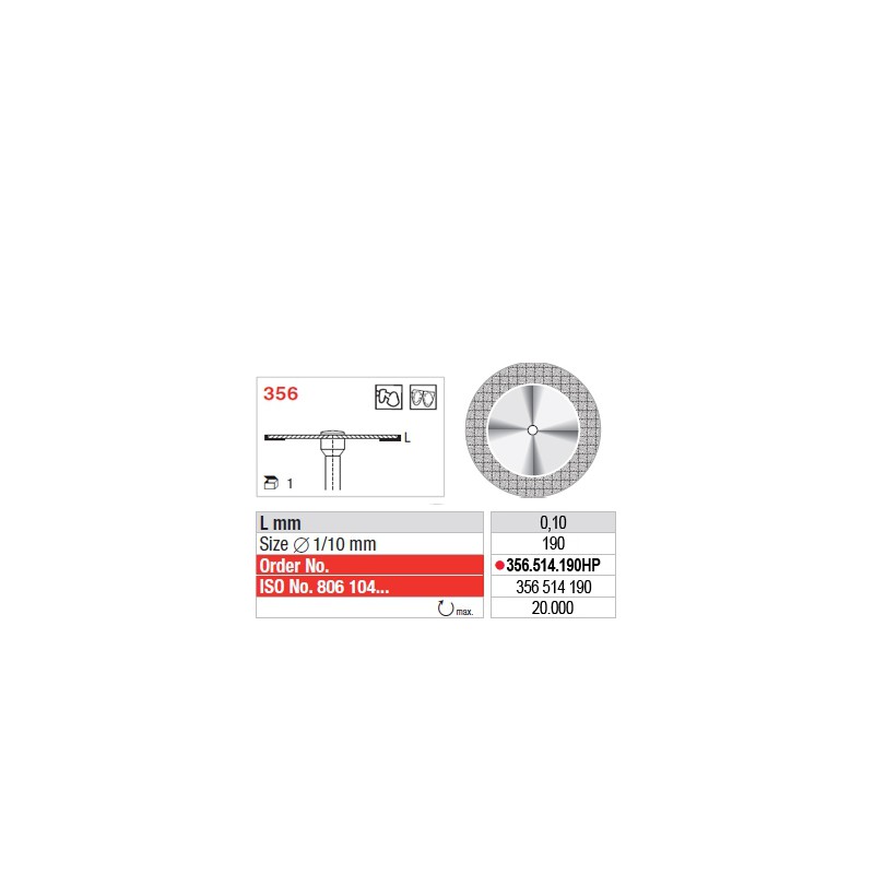 Disque diamanté SUPERFLEX (actif inférieur) - 356.514.190HP