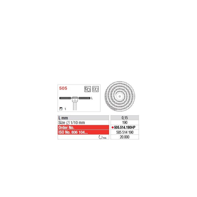 Disque diamanté SUPERFLEX Turbo (fin) - 505.514.190HP