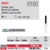 Diamant WhiteTIGER cylindre bout arrondi (grain fin) - FW881.314.014