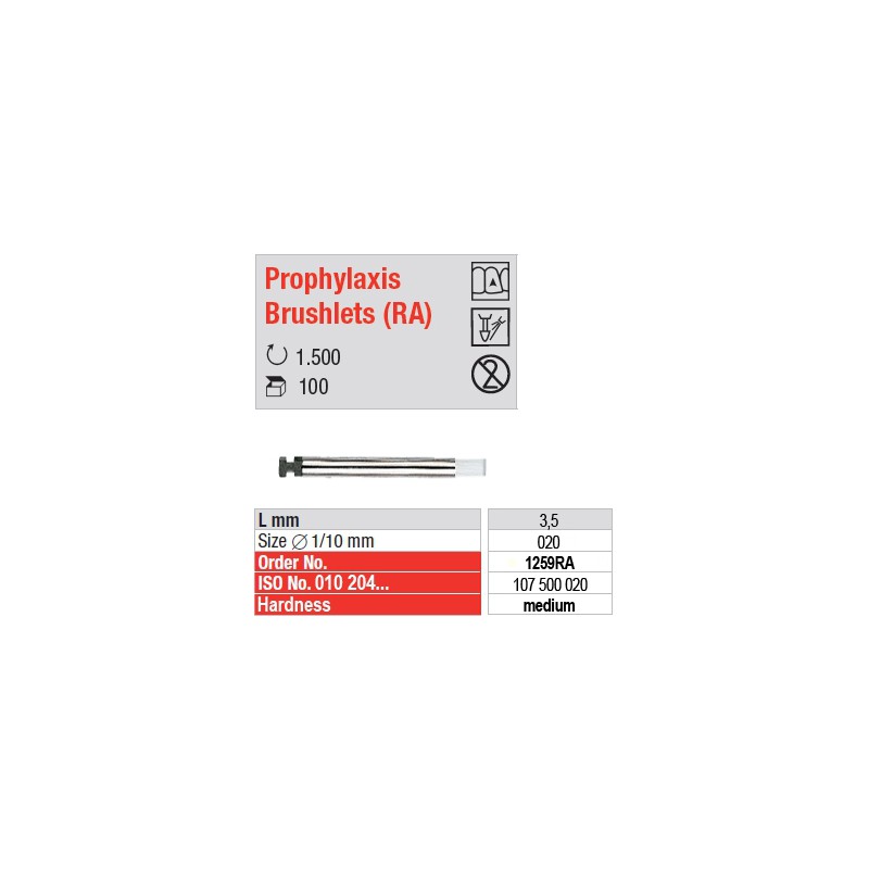  Prophylaxis Brushlets (RA) - medium - 1259RA 