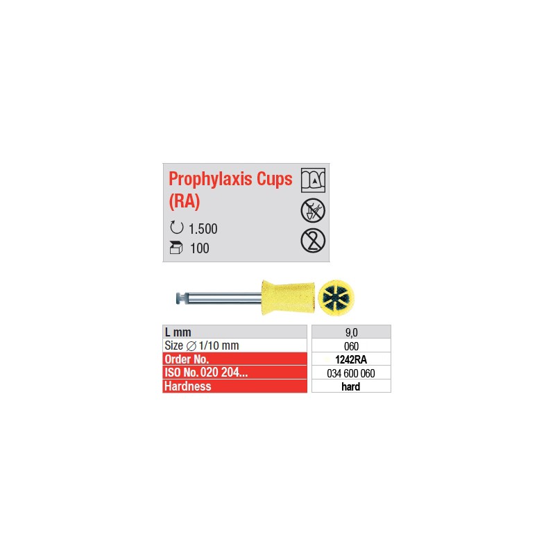  Prophylaxis Cups (RA) - 1242RA 