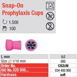  Snap-On Prophylaxis Cups - 1252UM 