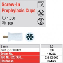  Screw-In Prophylaxis Cups - 1243SC 