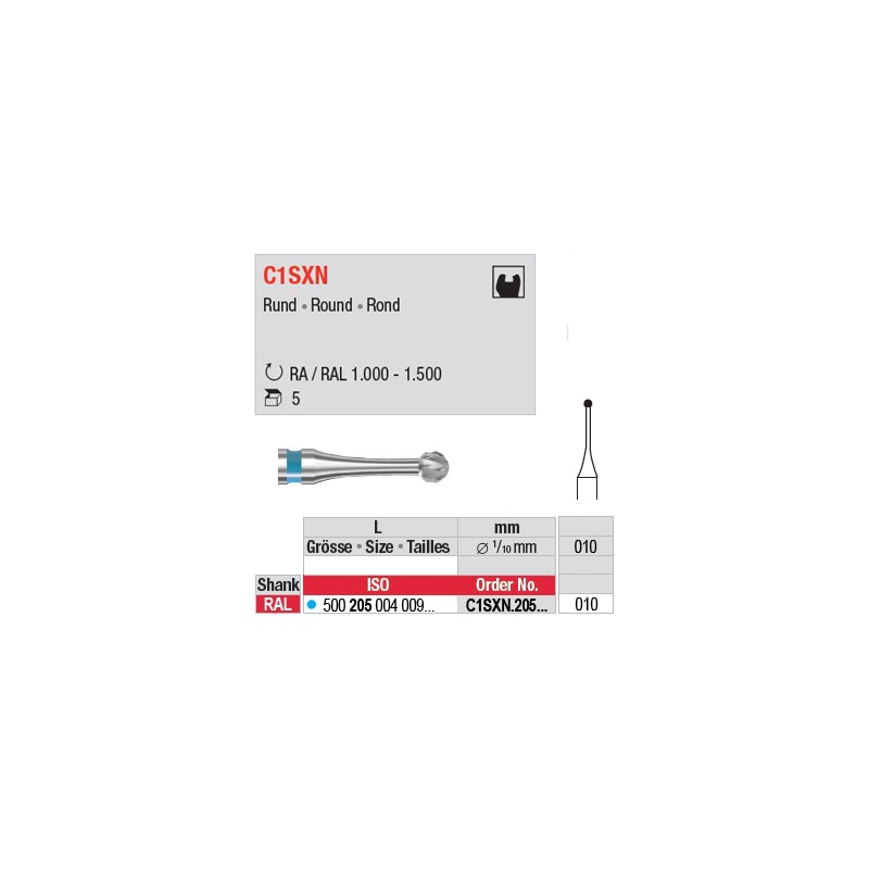 C1SXN - Fraise carbure de tungstène - C1SXN.205.010 C1SXN - Fraise carbure de tungstène - C1SXN.205.010