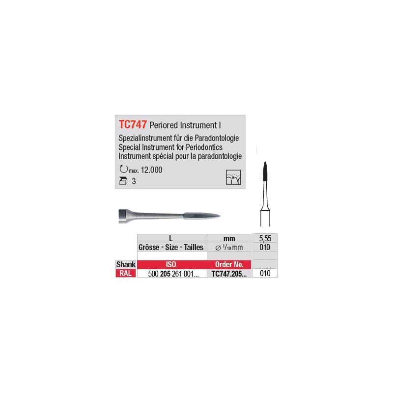  TC747 - Instrument spécial paradontologie 