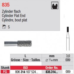 835.314.009-Cylindre,bout plat