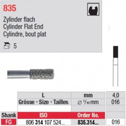 835.314.016-Cylindre,bout plat