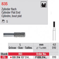 F 835.314.010-Cylindre,bout plat