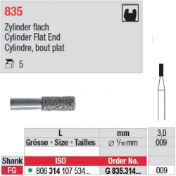 G 835.314.009-Cylindre,bout plat