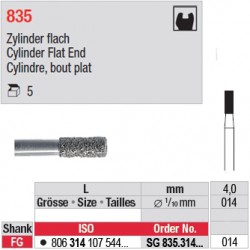 SG 835.314.014-Cylindre,bout plat