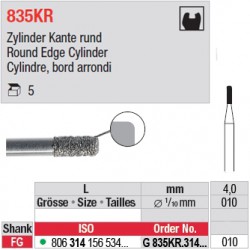 G 835KR.314.010-Cylindre,bord arrondi