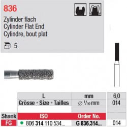 G 836.314.014-Cylindre,bout plat