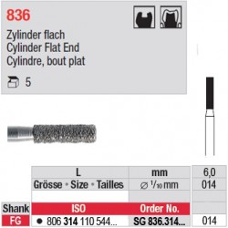 SG 836.314.014-Cylindre,bout plat
