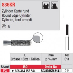 SG 836KR.314.014-Cylindre, bord arrondi