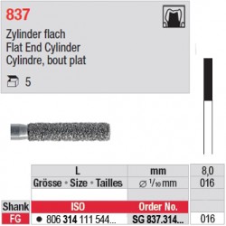 SG 837.314.016-Cylindre, bout plat