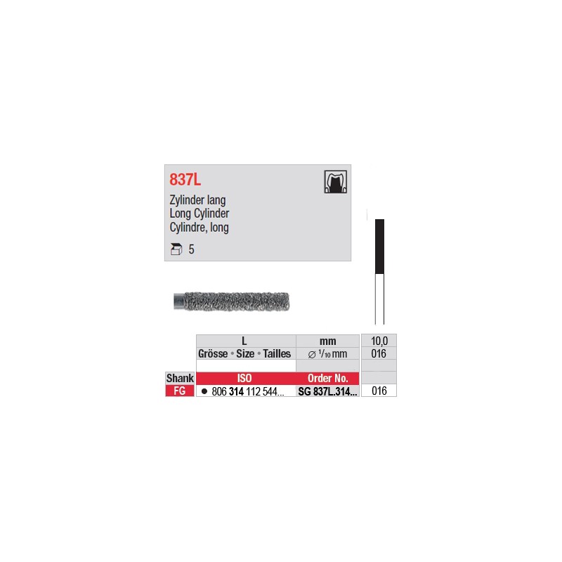 SG 837L.314.016-Cylindre, long