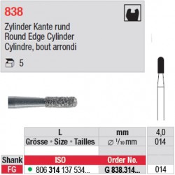 G 838.314.014 - Cylindre, bout arrondi