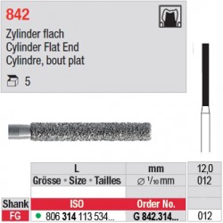 G 842.314.012 - Cylindre, bout plat
