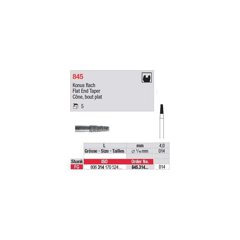 845.314.014 - Cône, bout plat