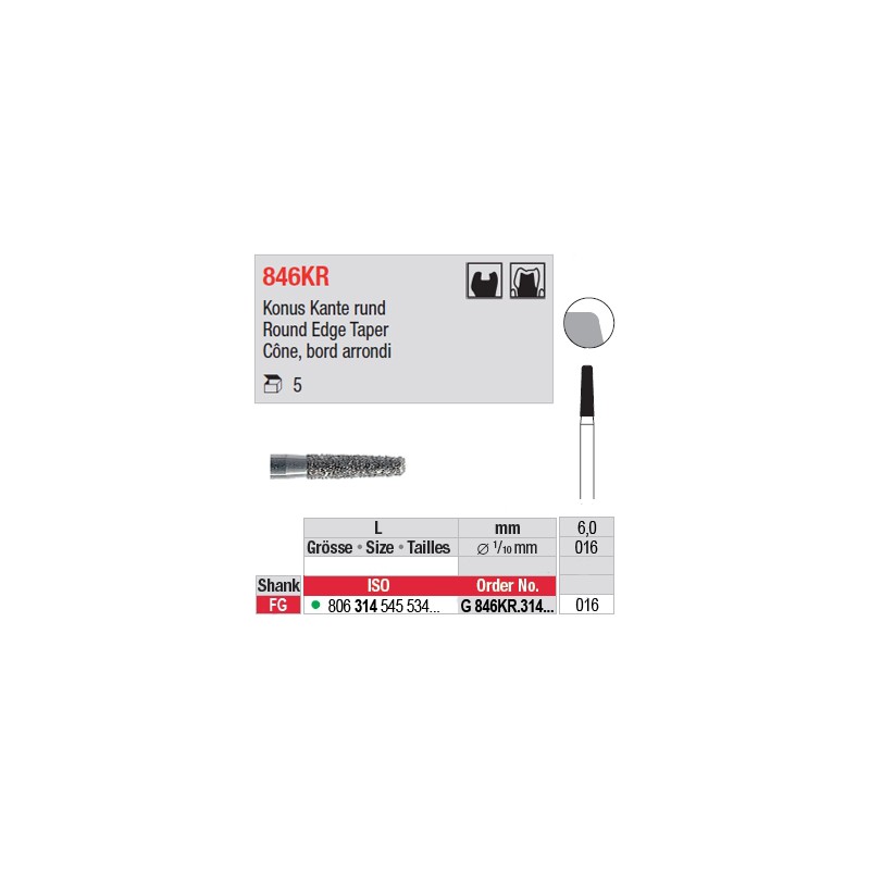 G 846KR.314.016 - Cône, bord arrondi