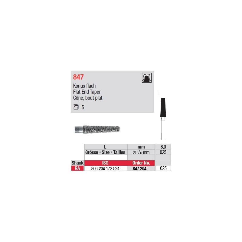847.204.025 - Cône, bout plat