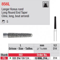 G 856L.314.014 - Cône, long, bout arrondi