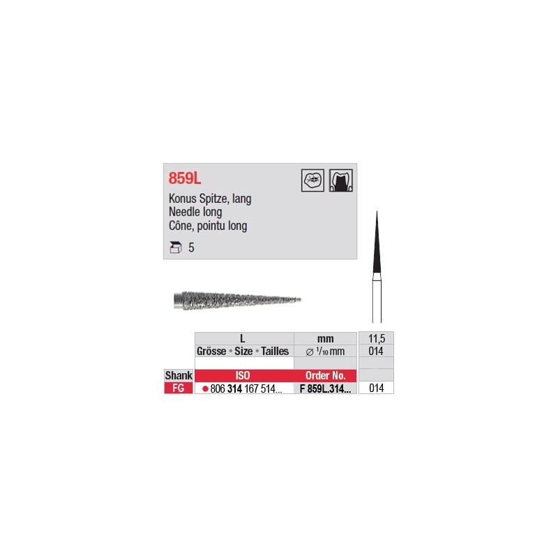 F 859L.314.014 - Cône, pointu long