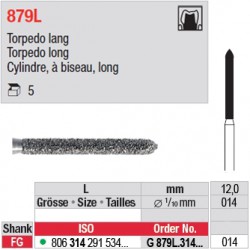 G 879L.314.014- Cylindre, à biseau, long