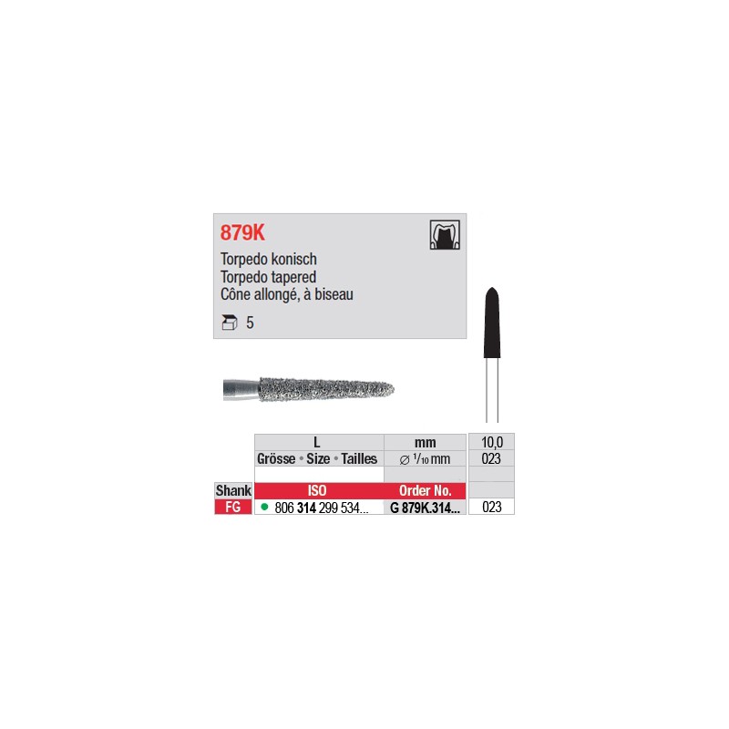 G 879K.314.023 - Cône allongé, à biseau