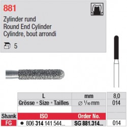 SG 881.314.014 - Cylindre, bout arrondi