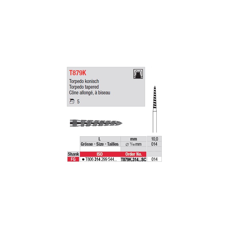 T879K.314.014SC - Cône allongé, à biseau