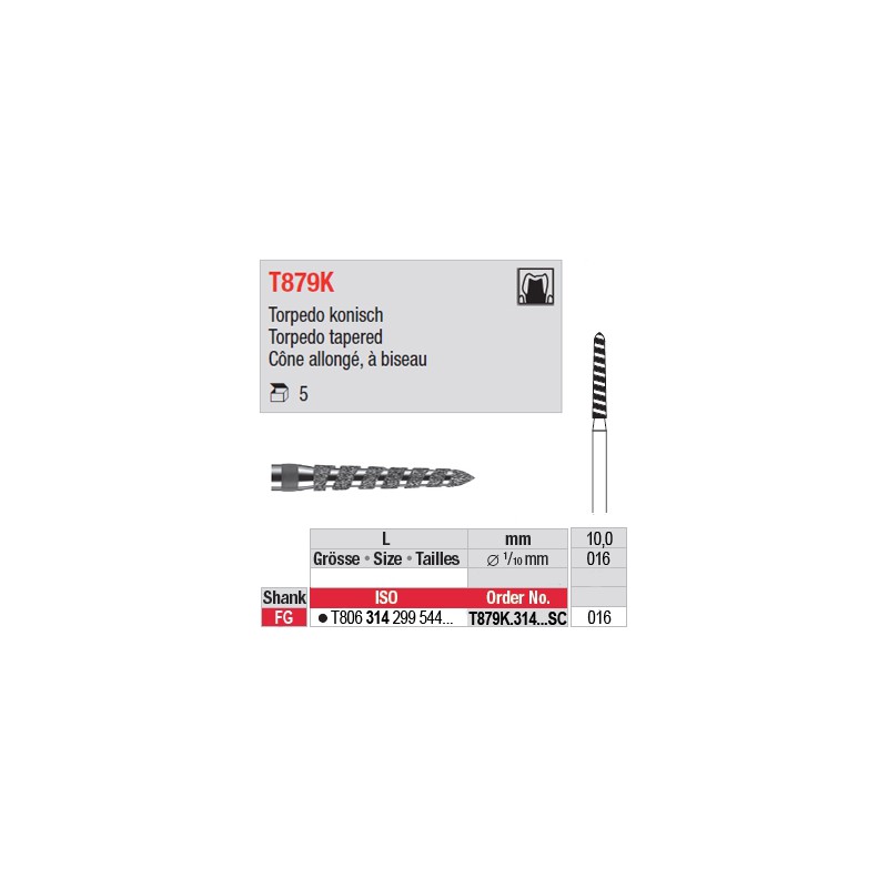 T879K.314.016SC - Cône allongé, à biseau