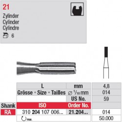  21.204.014 - Fraise en acier - Cylindre 