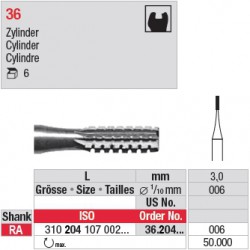  36.204.006 - Fraise en acier - Cylindre 