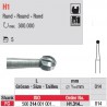  H1.314.014 - Fraise carbure de tungstène FG - Rond 