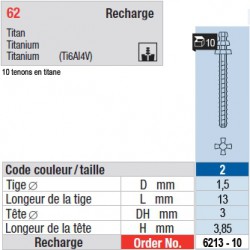 6213-10 - recharge tenons taille 2 (longs)