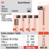 6403SO - Assortiment tenons taille 1 (longs)