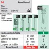 6408SO - Assortiment tenons taille 4 (courts)
