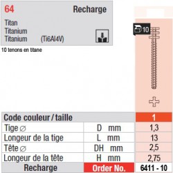 6411-10 - recharge tenons taille 1 (longs)