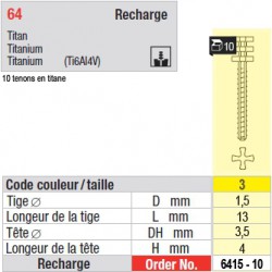 6415-10 - recharge tenons taille 3 (longs)