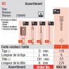 6502SO - Assortiment tenons taille 1 (courts)